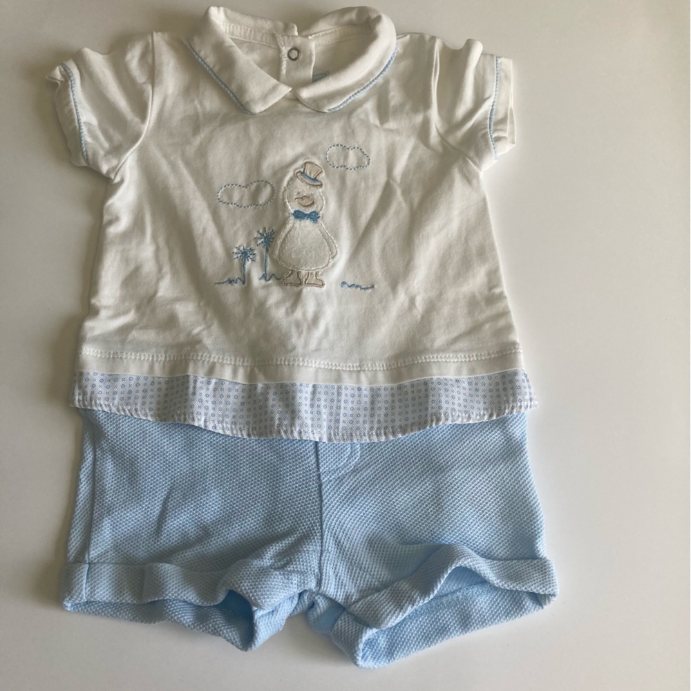 Mayoral Cream Baby Outfit One Piece Penguin Design Size 4-6 months